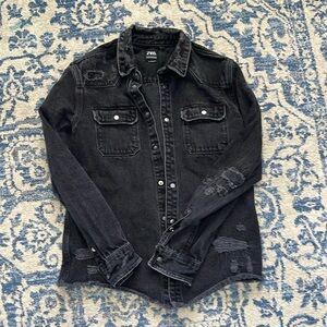 Zara black Jean shacket